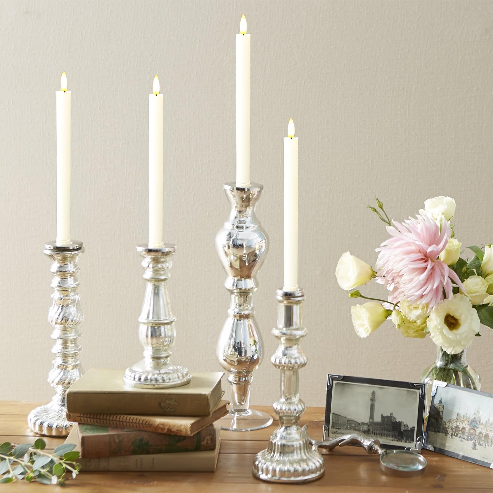 Candele a LED con telecomando, senza fiamma, con funzione timer, 12 pezzi, per Natale, decorazione della casa