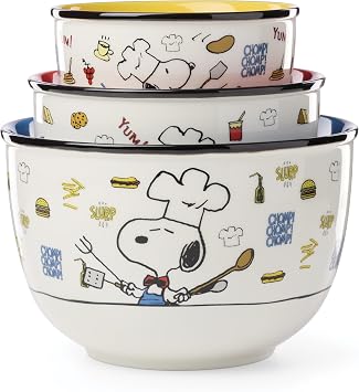 Lenox 897579 Chef Snoopy 3-Piece Bowl Set