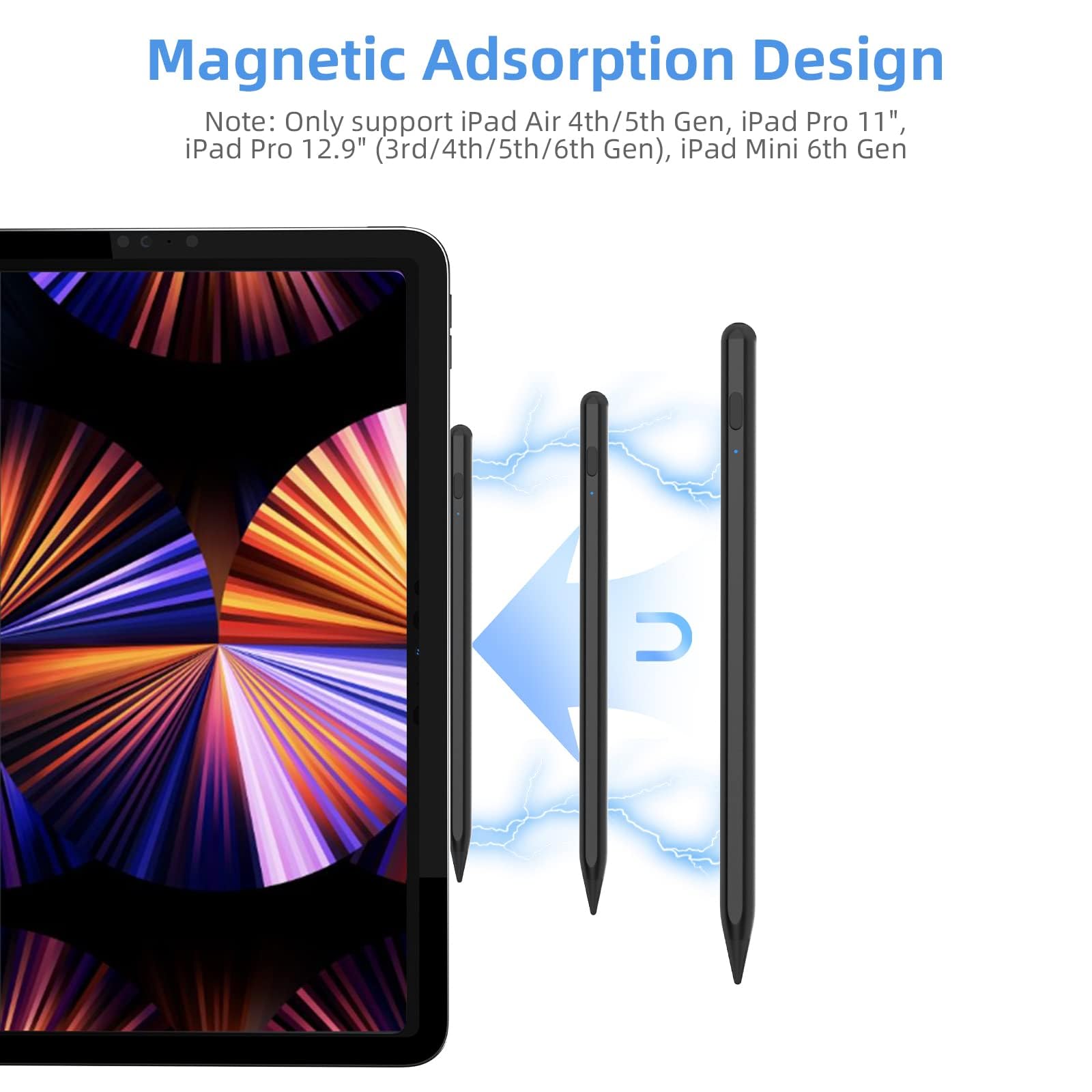 KARFUN Penna Tablet per Touch Screen Android,Compatibile con Huawei,Samsung,Lenovo,Vivo,Mi Tablet,Telefono,Precisione Migliorata e Riduzione del Palmo