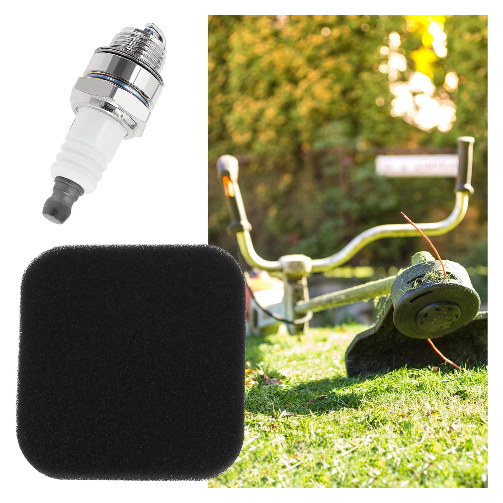 Kit Réparation Filtre à Air & Carburant + Bougie L7T Pour Tondeuse Stihl HS45 | 4 Pièces Entretien Moteur