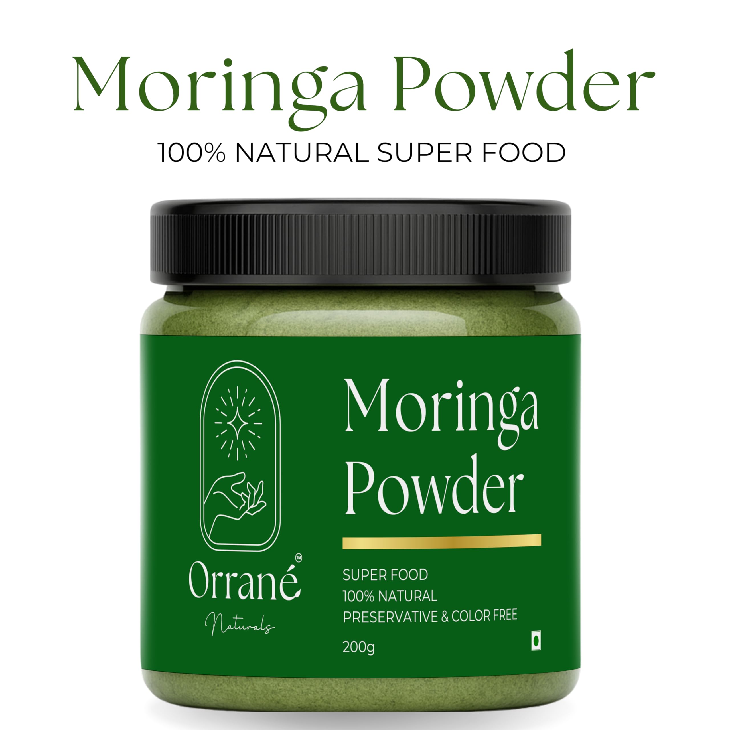 Orrané Moringa Powder for Cooking Smoothies and Nutrition | Finely Ground Leaf Superfood for Healthy Living | Natural Edible Powder for Wellness Beverages and Daily Dietary Enrichment - 200g — Amazon image 2