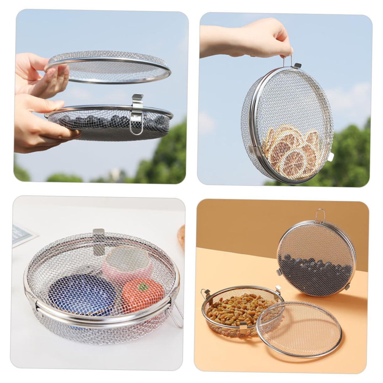 GLEAVI Paniers à Ustensiles Rangement Compact en Acier Inoxydable pour Lave-vaisselle Lot de 2 Structure en Maille Cuisine