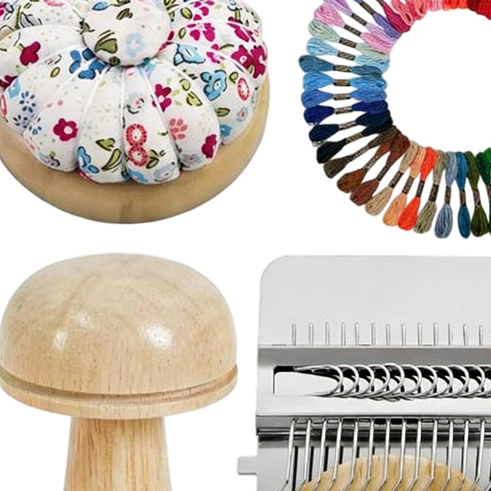 Tktouci Kit di Toppe per Maglieria - per Strumenti di Tessitura | con 14 Uncini, 14 Aghi e Kit di Riparazione con 50 Colori di Filo - Adatto A Principianti, Maglia, Madre, Padre, Tessuto, Stoffa,
