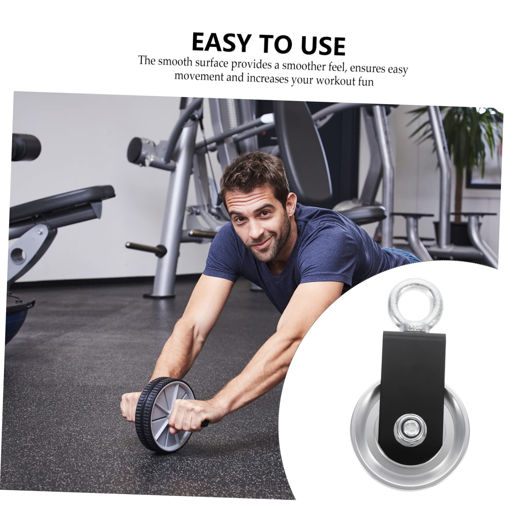 FUNOMOCYA 1pc Fitness Stand Pulley Swivel Groove Wheel Cable Pulley Cable Holders Cable Replacement Pulley Wheel Strength Training Pulley Gym Cable Wheel Big Fly Aluminum Alloy Equipment