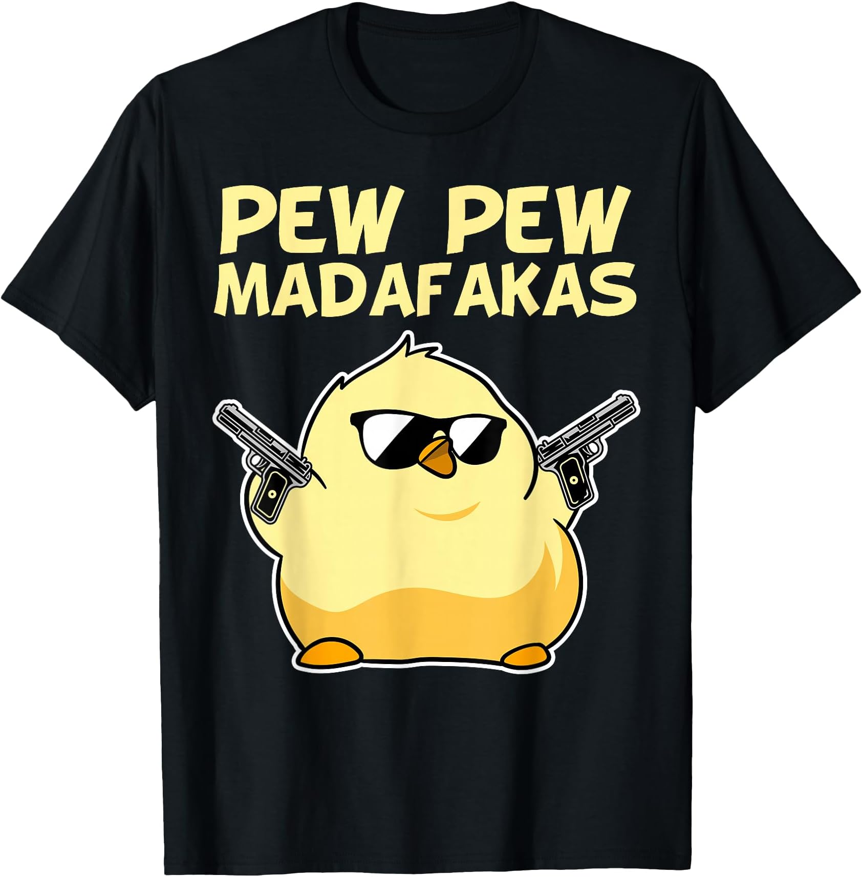 Chicks Pew Pew Madafakas Vintage Retro Funny Chick T-Shirt