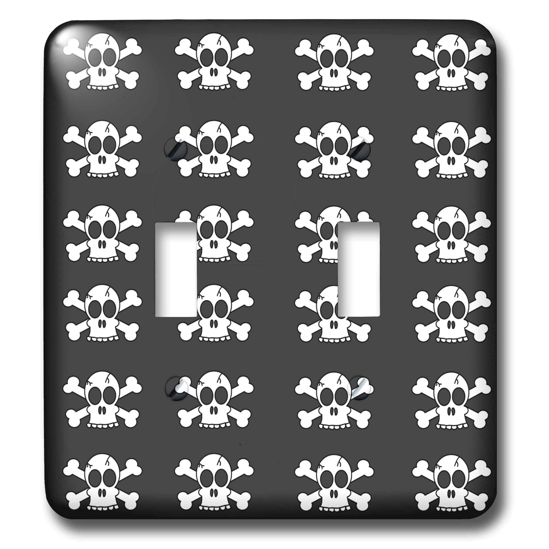 Interruptor de palanca doble 3dRose lsp_6358_2 para sustituir placas aburridas por calaveras