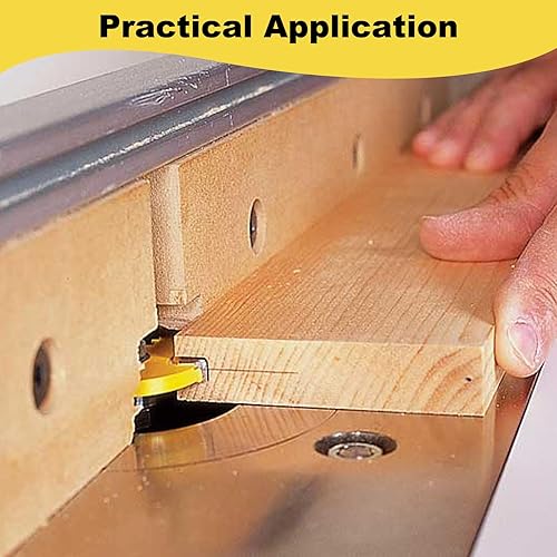 Miniatura 6 de Juego de brocas para enrutador Rabbet de vástago de 14 de pulgada, 3 brocas de enrutador con punta de carburo con 6 rodamientos, rodamientos