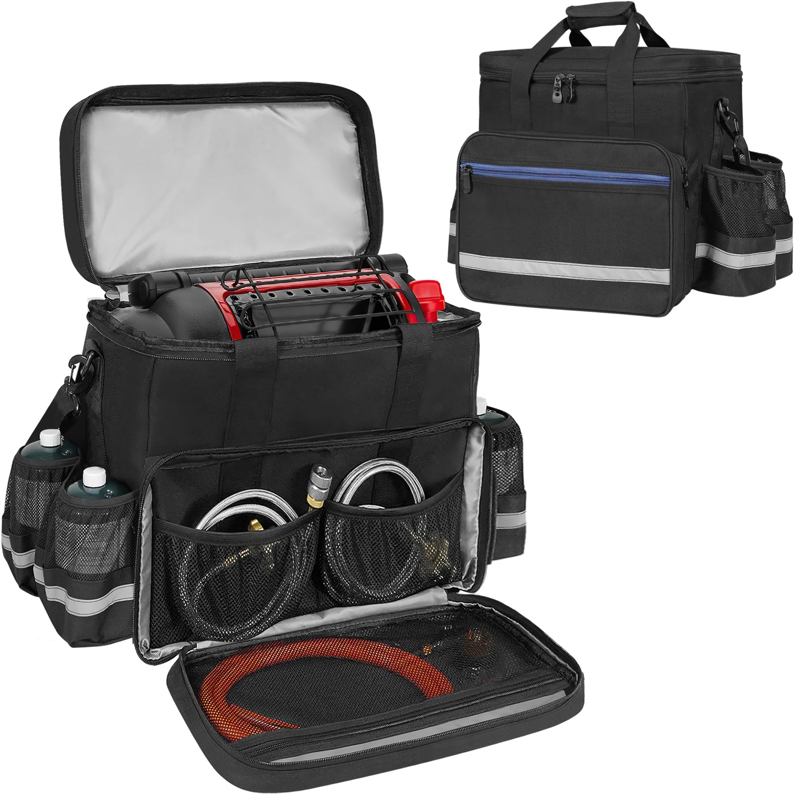 ORKELS Propane Heater Carrying Case for Mr. Heater MH18B & Big Buddy, with Multiple Pockets & Anti-slip Bottom for Camping, RV Travel, Ice Fishing, Bag Only