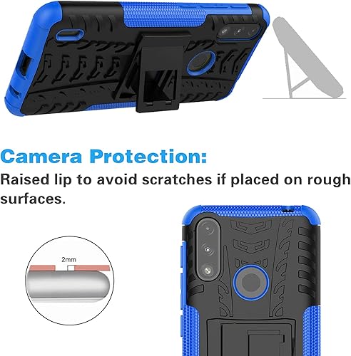 Miniatura 4 de Funda de teléfono para Moto E7 PowerMotorola E7i PowerLenovo K13 con protector de pantalla de vidrio templado y accesorios de célula híbrida dura y