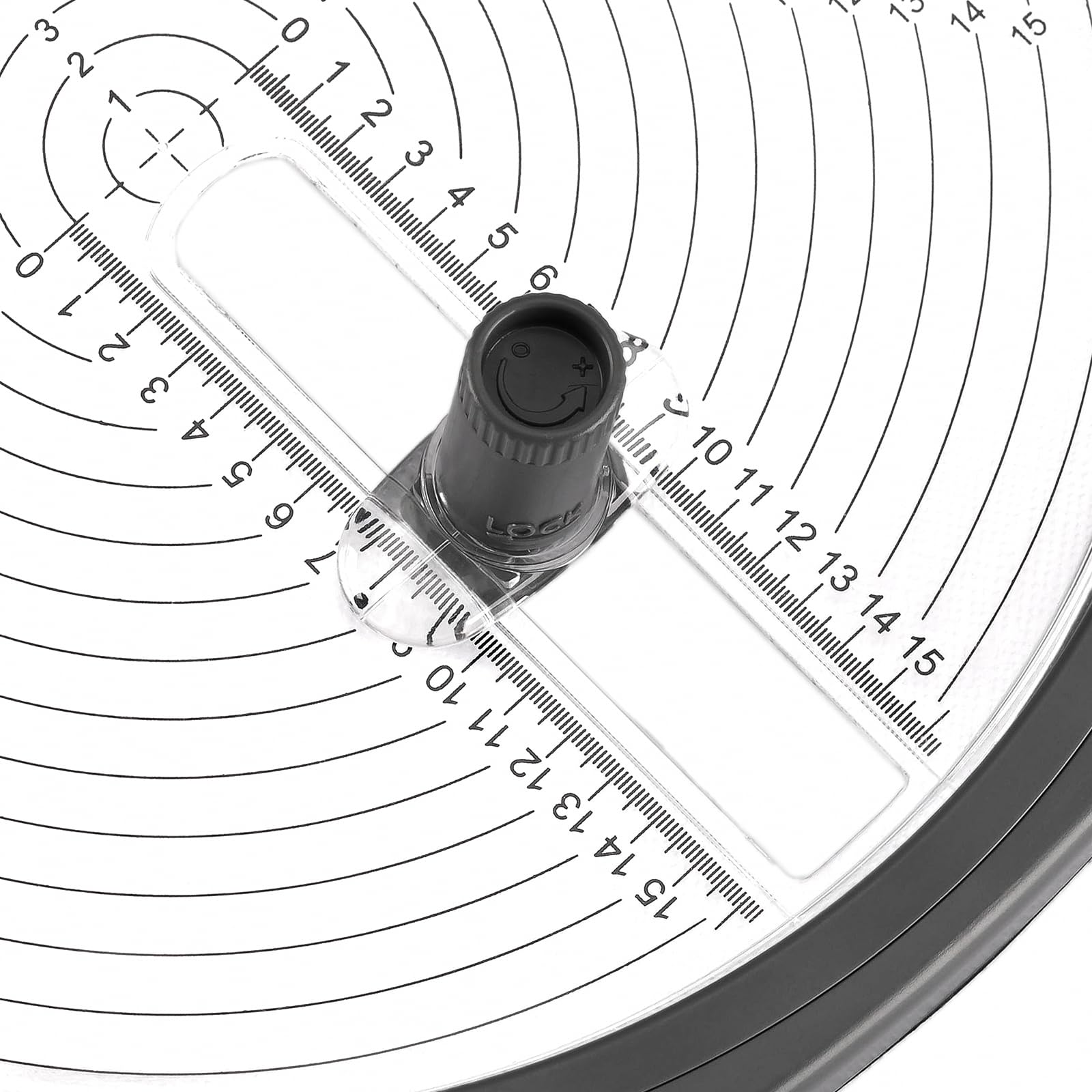 Vaessen Creative Taglierino per Carta – Macchina da Taglio e Accessorio Creativo – Ø 2,5 a Ø 15 cm – su Cartoncino, Etichette, Cartone, Foto e Gommapiuma da Fai-da-Te – Graphite
