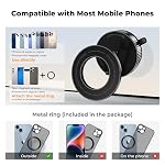 K&F CONCEPT Magnetic Phone Holder for Car, 360° Rotatable, Foldable & Adjustable Magnetic Car Mount, Vacuum Magnetic Phone Holder Compatible with iPhone 17 Pro MAX 16/15/14/13/12 & Android Phone