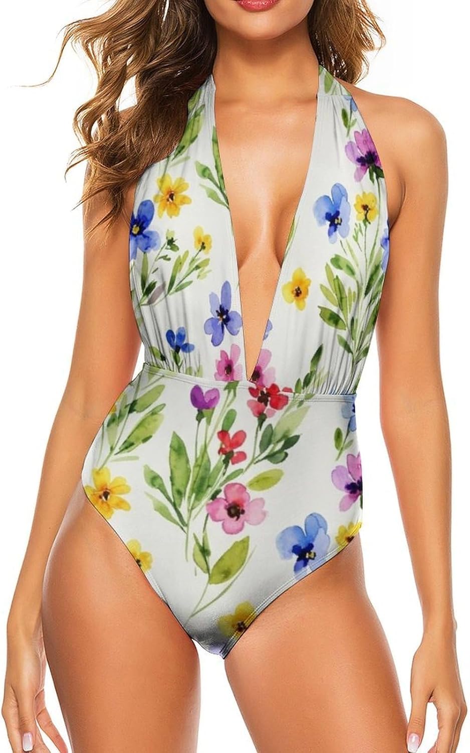 One Piece Swimsuits for All Women, High Cut Low Back Swimming Suit Monokini
