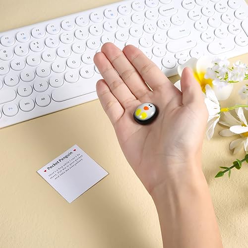 Miniatura 4 de Mini pingüino de bolsillo de animal, lindo pingüino de cristal, un pequeño bolsillo, abrazarme con tarjeta de felicitación alentadora, juguete