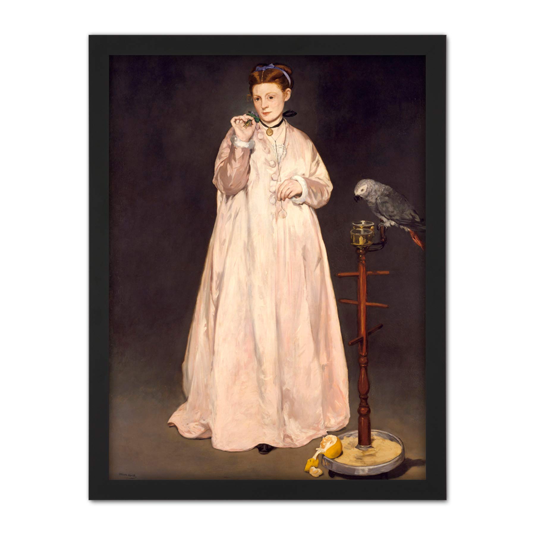Edouard Manet Young Lady In 1866 Large Framed Art Print Poster Wall Decor 18x24