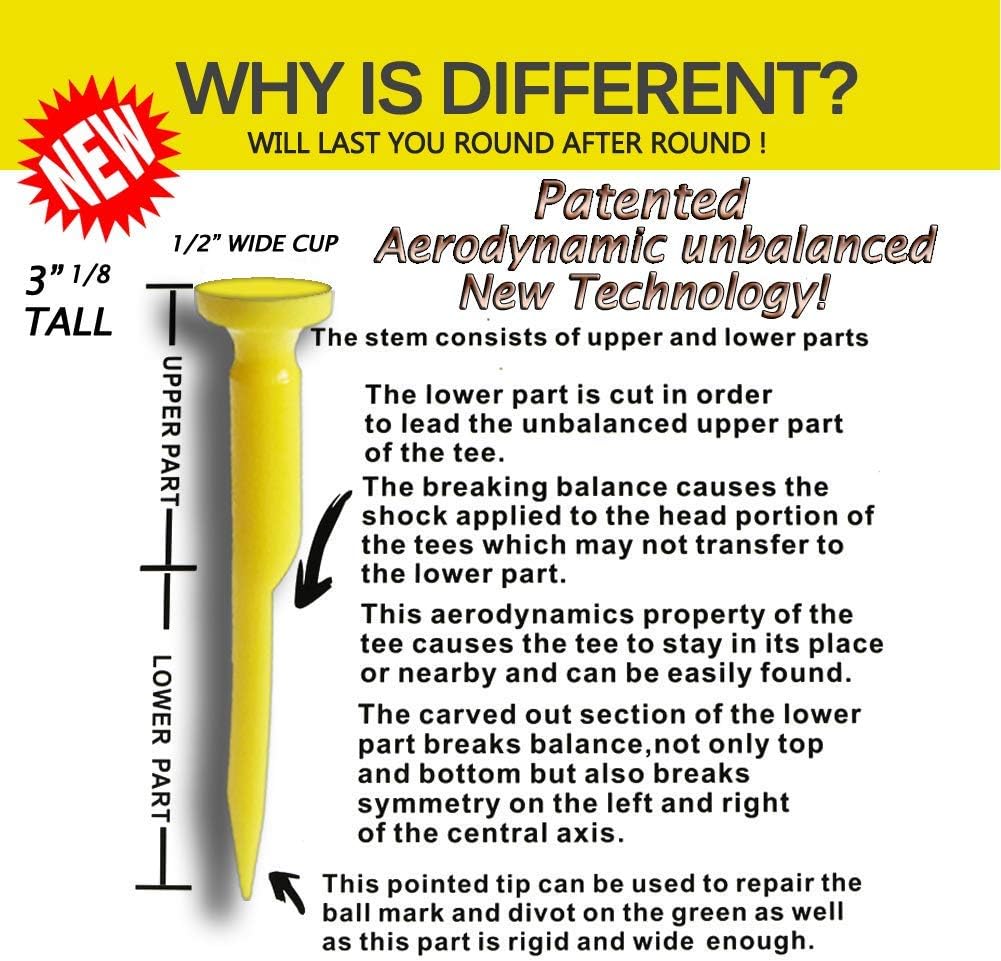 review New! Won't Fly Golf Tee - Never Lose Another Tee! 3