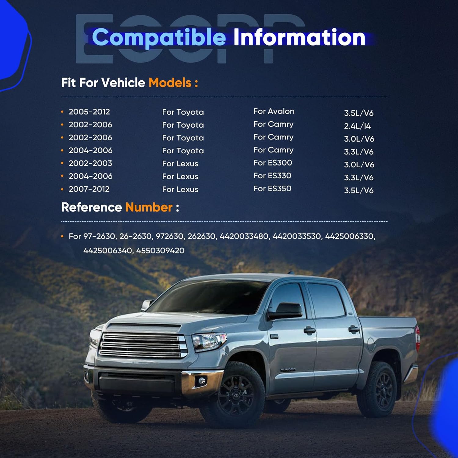 ECCPP Hydraulic Complete Power Steering Rack and Pinion Assembly For Toyota Avalon 2005-2012 For Toyota Camry 2002-2006 For Lexus ES300 2002-2003 For ES330 2004-2006 For ES350 2007-2012 97-2630