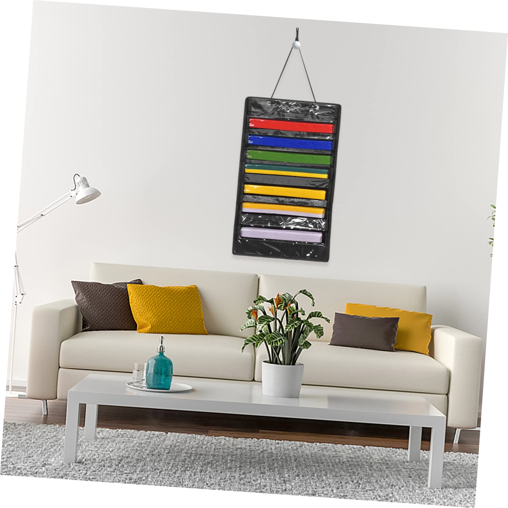 SOESFOUFU Karate Gear Belt Rack for Closet Karate Belt Hanging Storage Pocket Decorative Bag