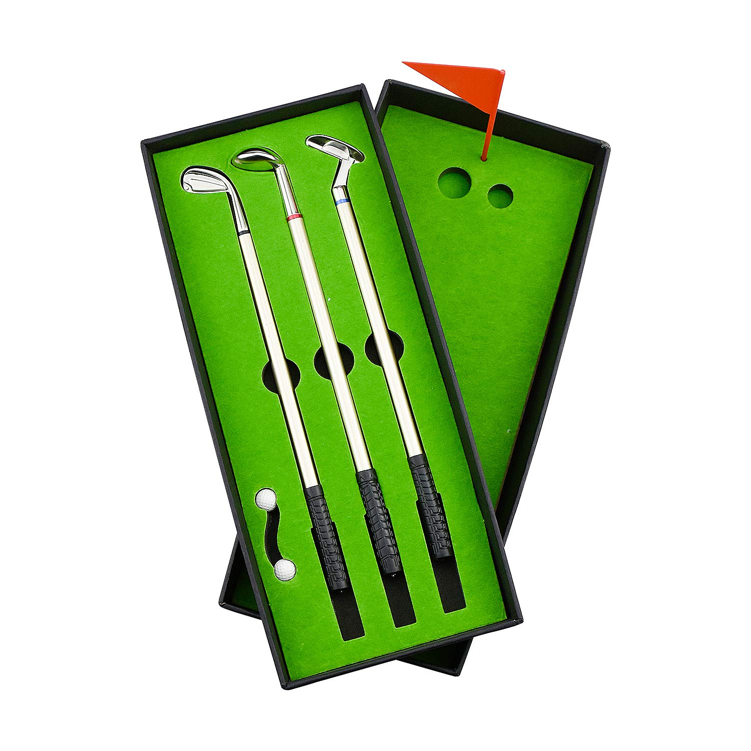 Demason Penne per Mazze da Golf, Set di Modelli da Golf, 3 Bastoncini, Bandierina, 2 Palline