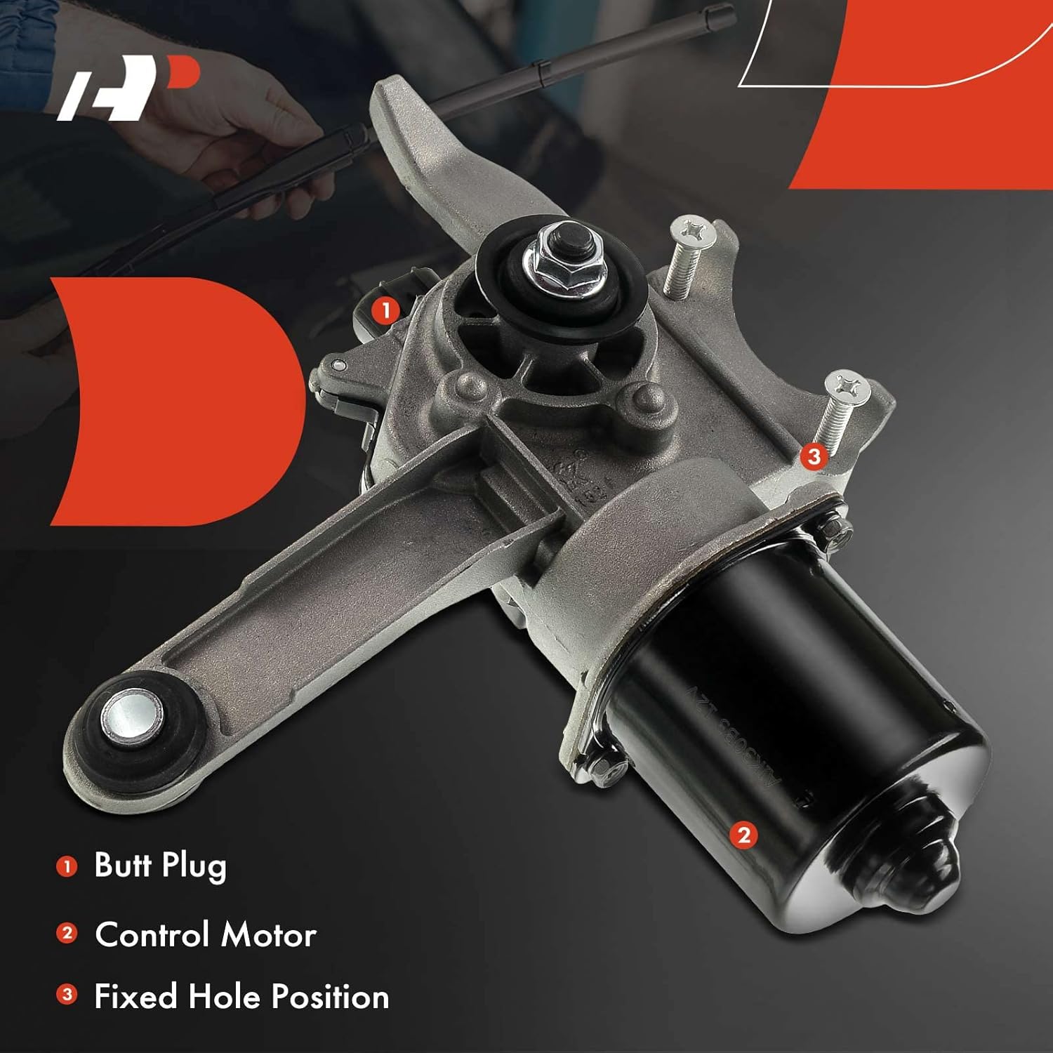 A-Premium [4 Pins] Front Windshield Wiper Motor Compatible with Nissan Murano 2009 2010 2011 2012 2013 2014, V6 3.5L, Replace# 28800-1AA0A, 288001AA0A