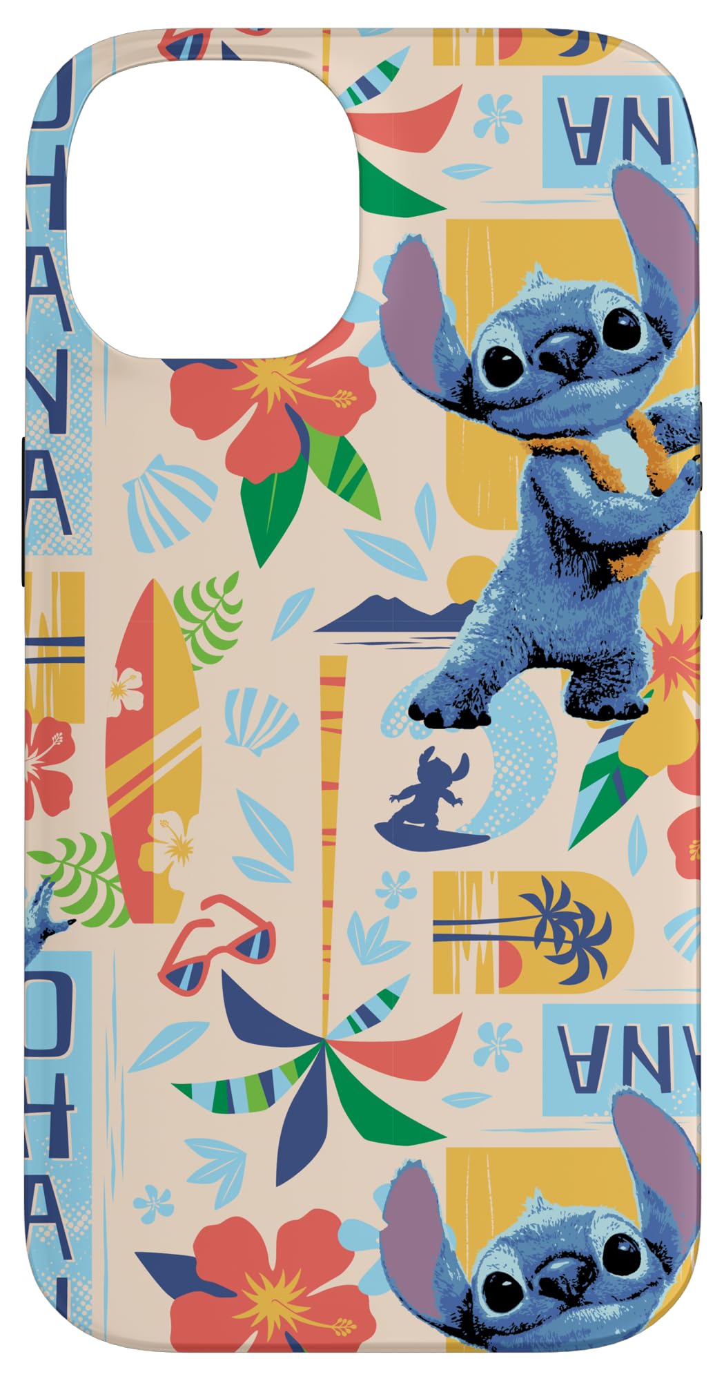 Protection iPhone 14 Stitch motif Ohana Hula Dance Disney