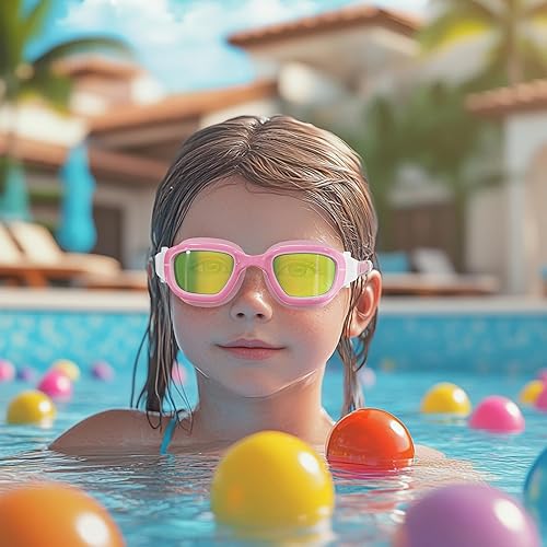 Miniatura 8 de Whale Gafas de natación para niños, cómodas gafas de natación polarizadas UV400 antivaho adecuadas para edades de 6 a 14 años