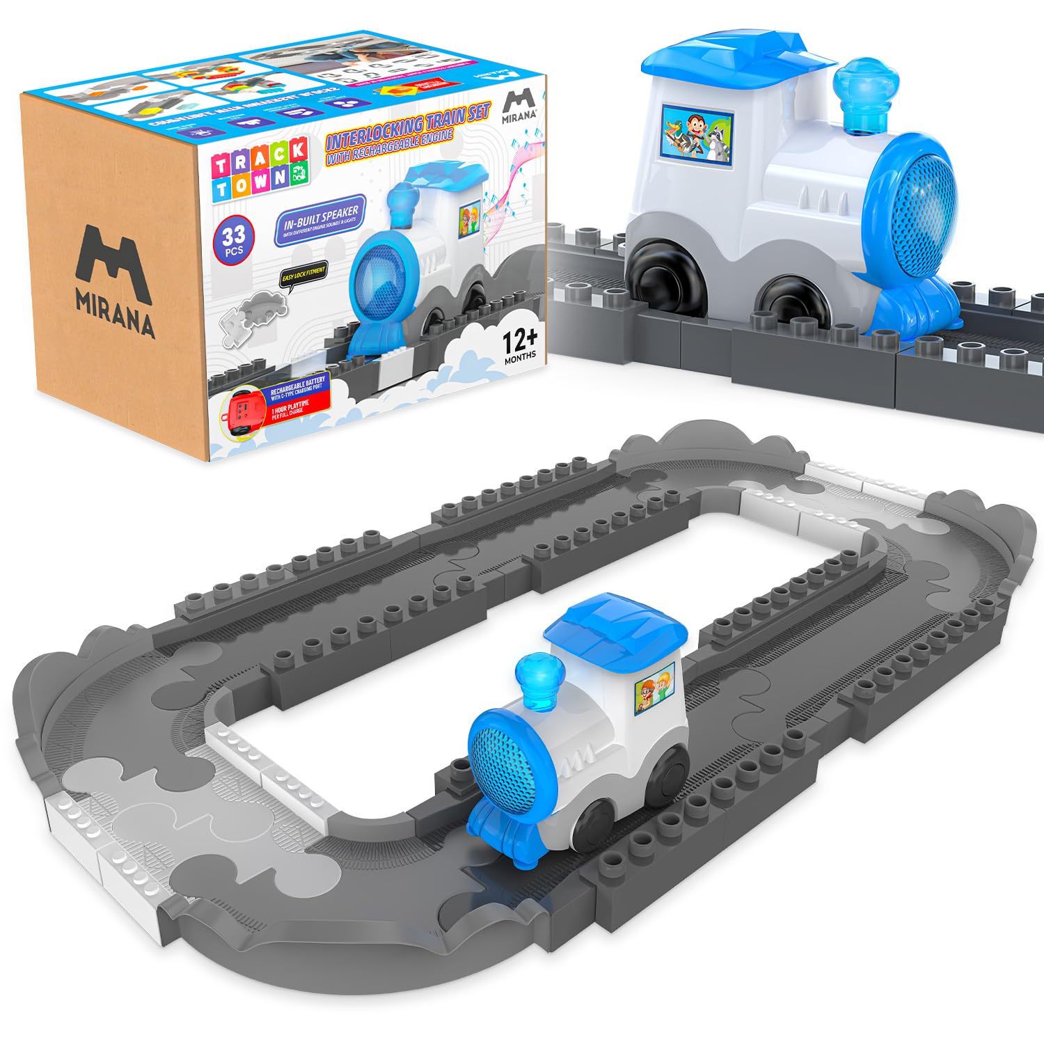 Mirana Vande Bharat Bullet Train Toy Set for Kids, Basic 43 pcs — Amazon image 7