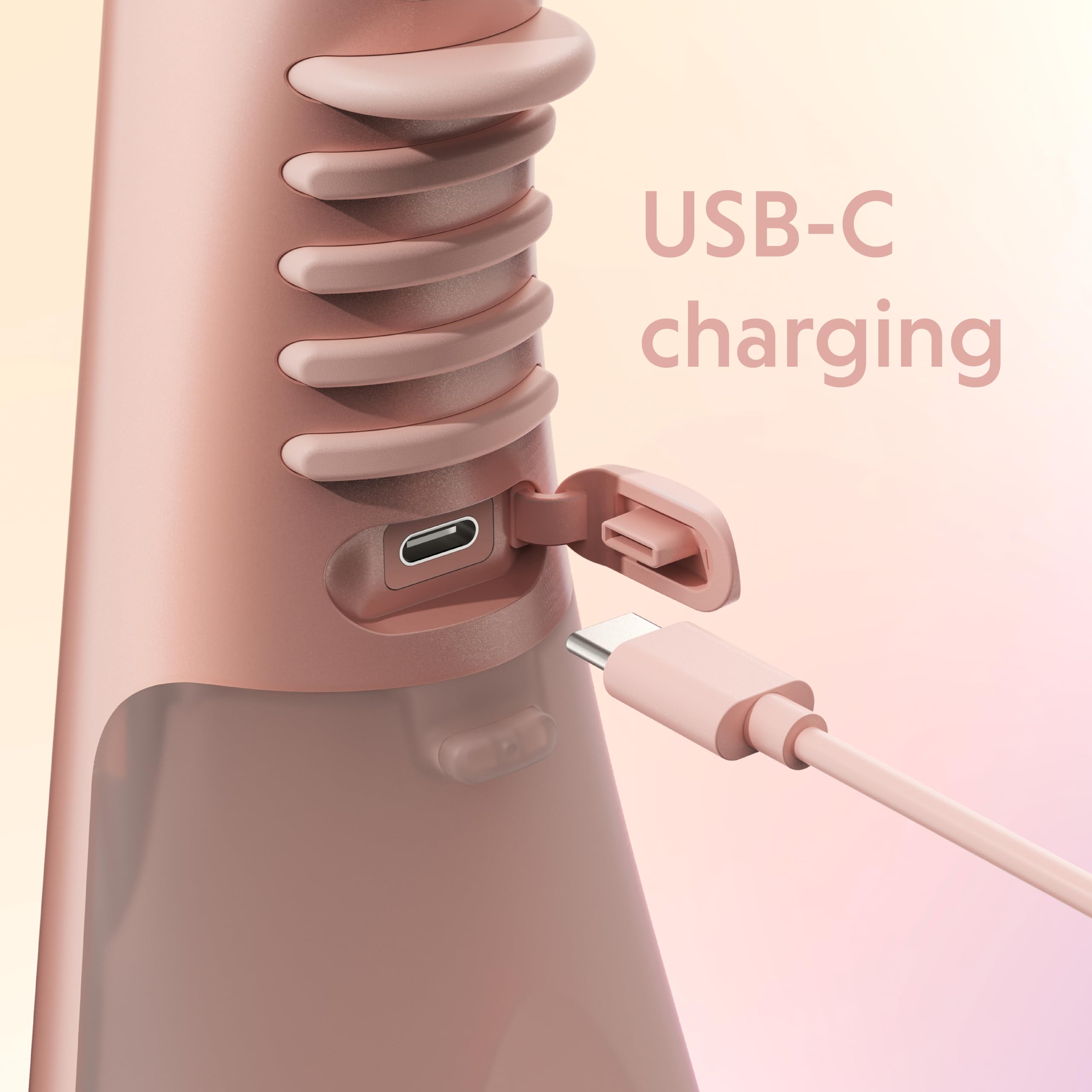 ORDO Hydro Sonic Munddusche, kabellos, 3 Druckstufen, Roségold | Munddusche für unterwegs, USB-Ladegerät, tragbar, von Zahnmedizinern empfohlene Munddusche