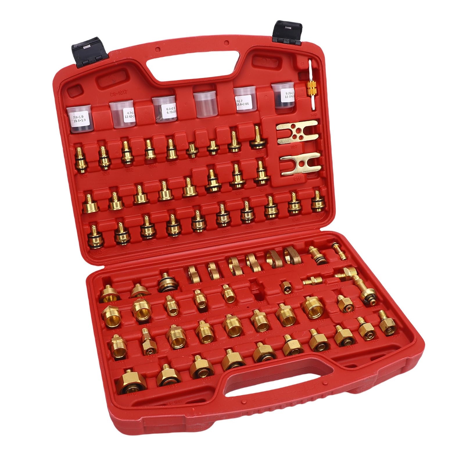 Kit de Prueba de Fugas de Aire Acondicionado Automotriz, Herramienta de Detección de Fugas de CA de Latón, Herramienta de Reparación con Diseño Moldeado por Soplado, Ideal para Automóviles,