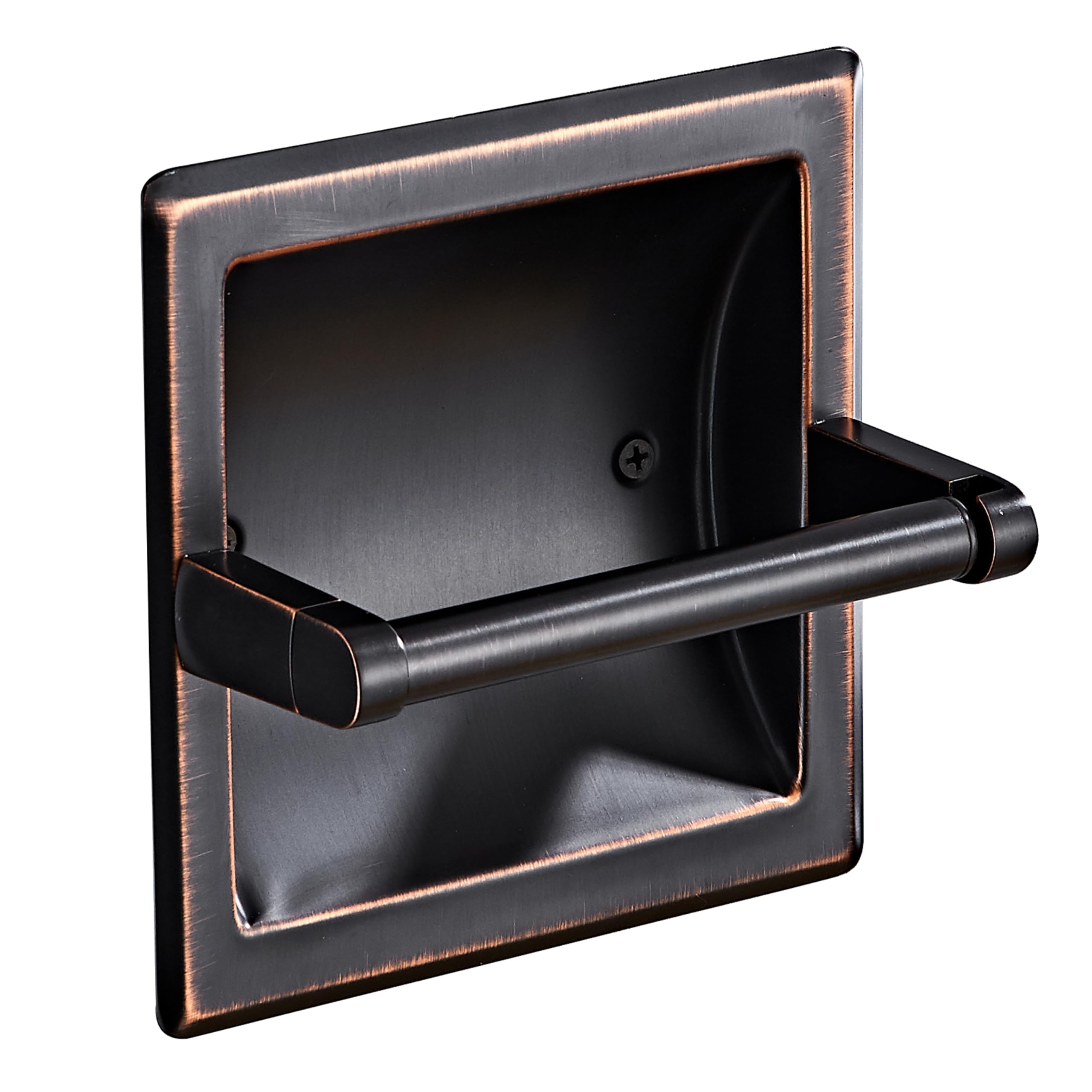 Brushed Gold Recessed Toilet Paper Holder,Pivoting Toilet Tissue Holder,Made of SUS304 Stainless Steel, in Wall Toilet Paper Holder with Bracket — Amazon image 9