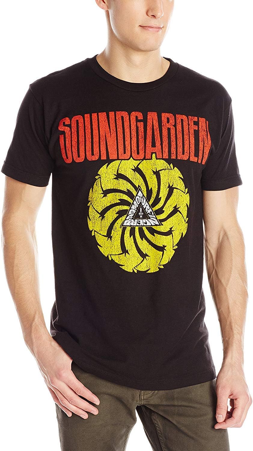 FEA Merchandising Men's Sound Garden Bad Motor Finger Lightweight T-Shirt Black, M