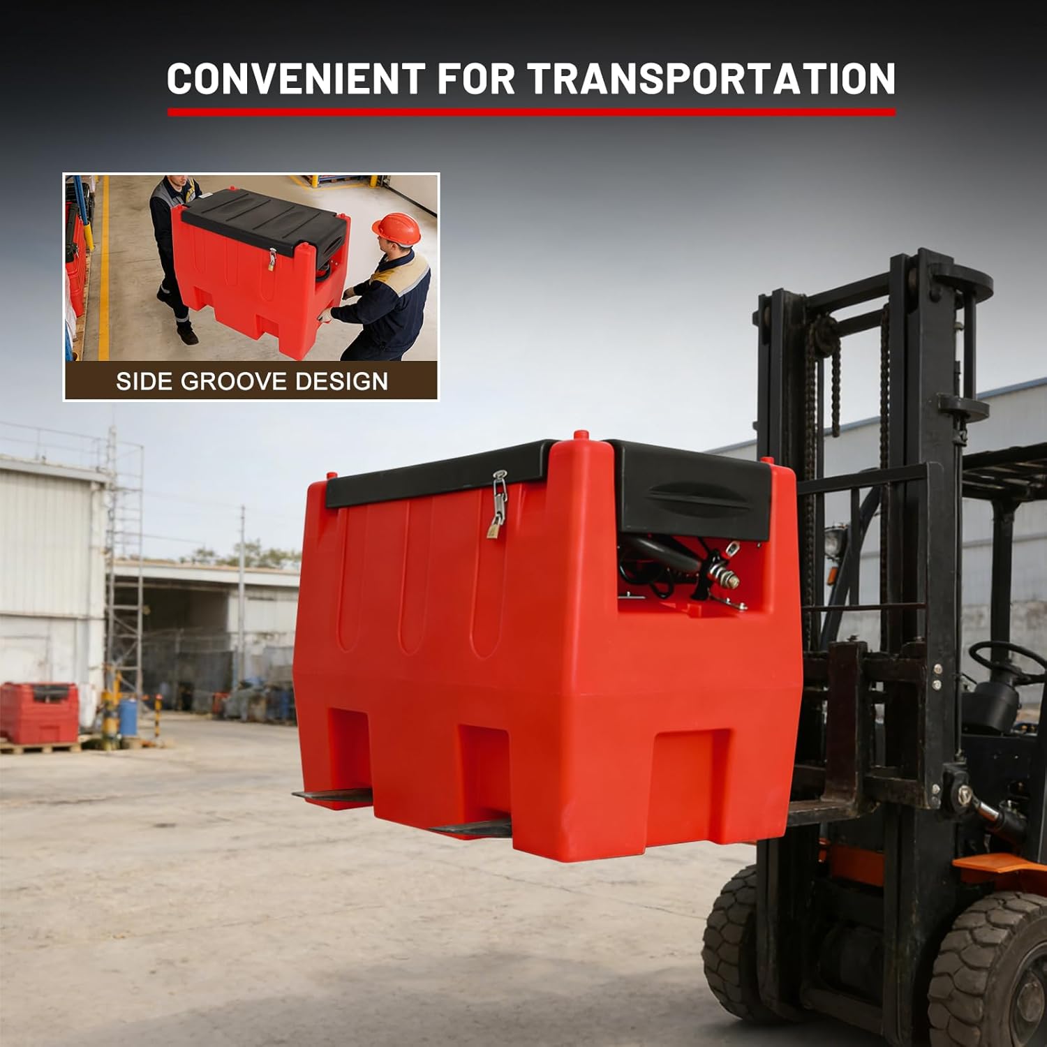 BLACKHORSE-RACING Portable Diesel Tank, 58 Gallon Portable Fuel Tank with 12V Electric Transfer Pump & 10.6 GPM Flow Rate, Auto Fueling Nozzle, PE Diesel Transfer Tank with Filter for Easy Diesel Transportation