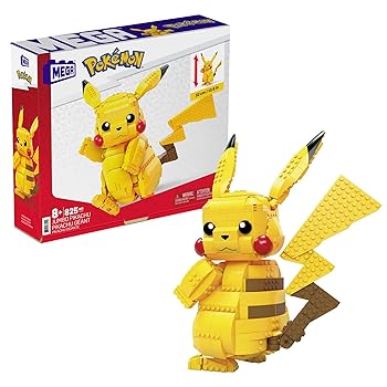 MEGA Pokemon  Action Figure Jumbo Pikachu Pokemon 825 Pieces