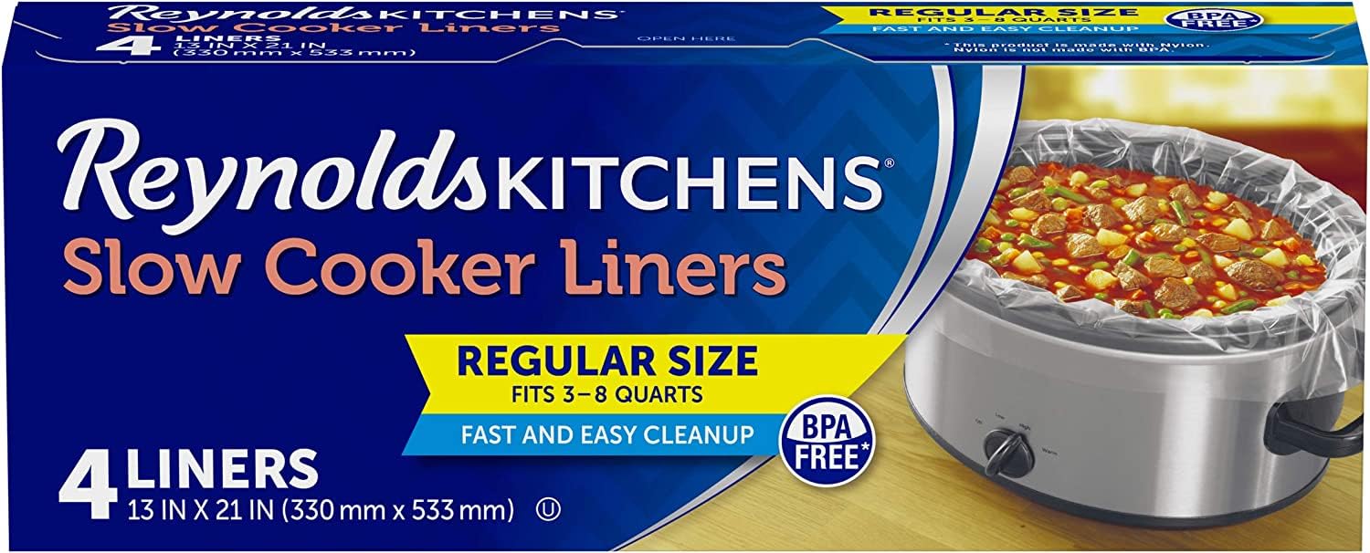 Amazon.com: Reynolds Slow Cooker Liners, Regular Size, 4 CT, (Pack
