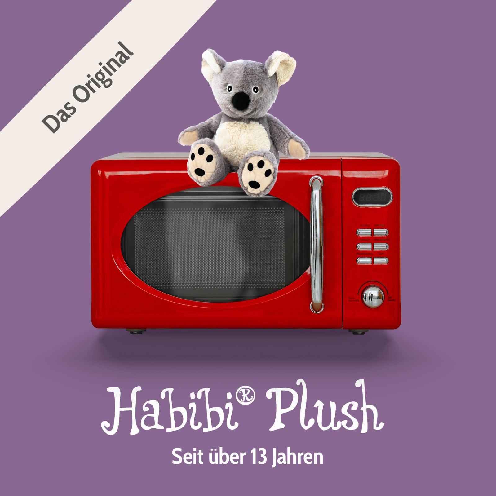 Habibi Cuscino termico di alta qualità per bambini e adulti – 1956 Koala Orso, imbottitura di miglio rimovibile – Peluche termico per riscaldare nel forno a microonde e nel forno, ideale anche per i