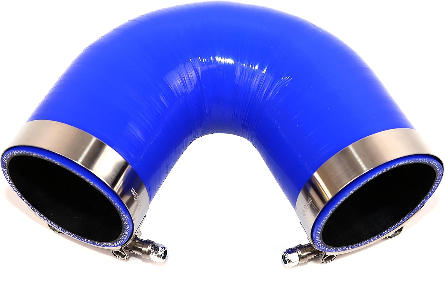 High Performance 4-Ply Reinforced 3" ID 135 Degree Elbow Coupler Silicone Hose +SS304 T Bolt Clamps for Turbo/Intercooler/Piping (3" Blue)