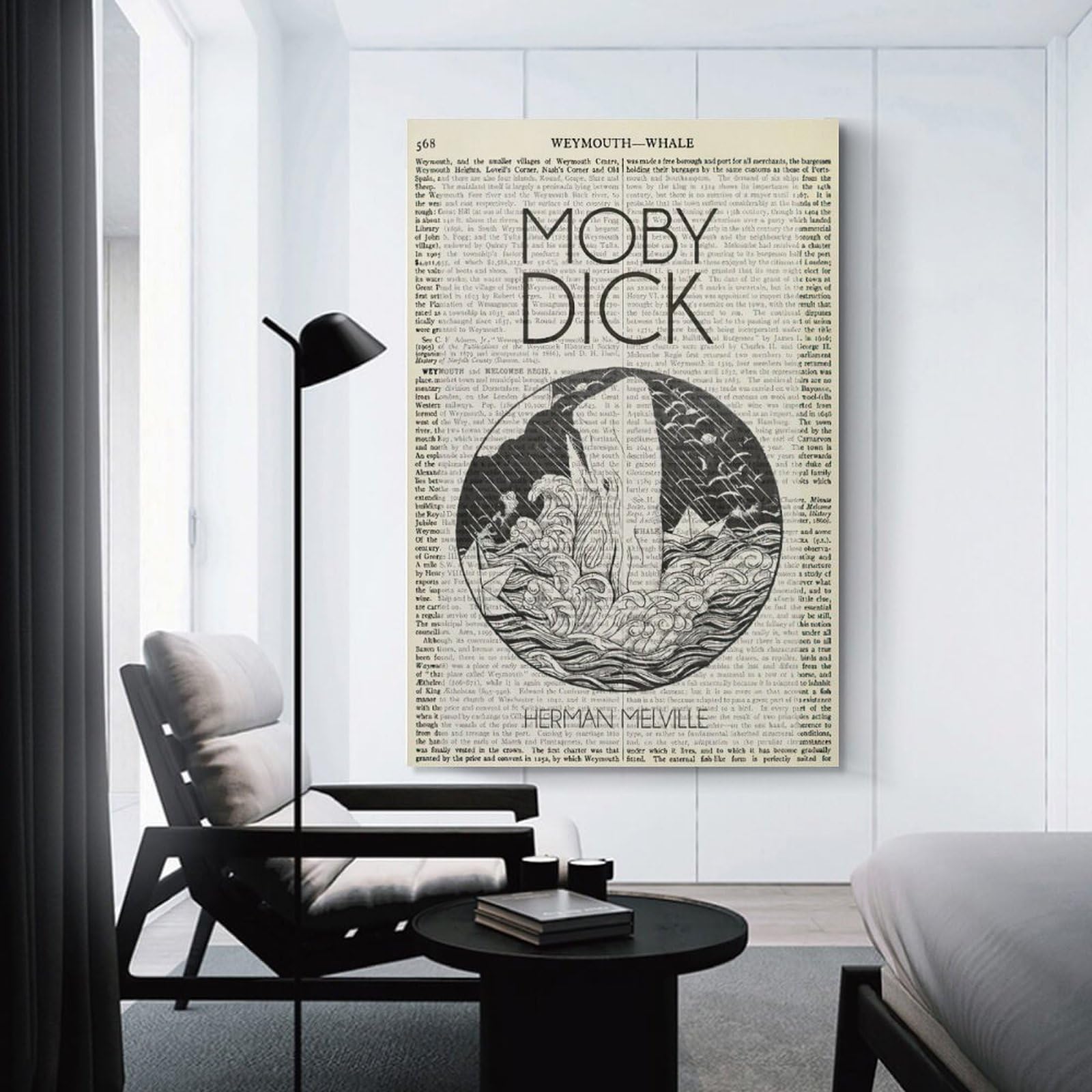 Amazon.com: Book Cover Moby Dick Instant on An Antique Page from