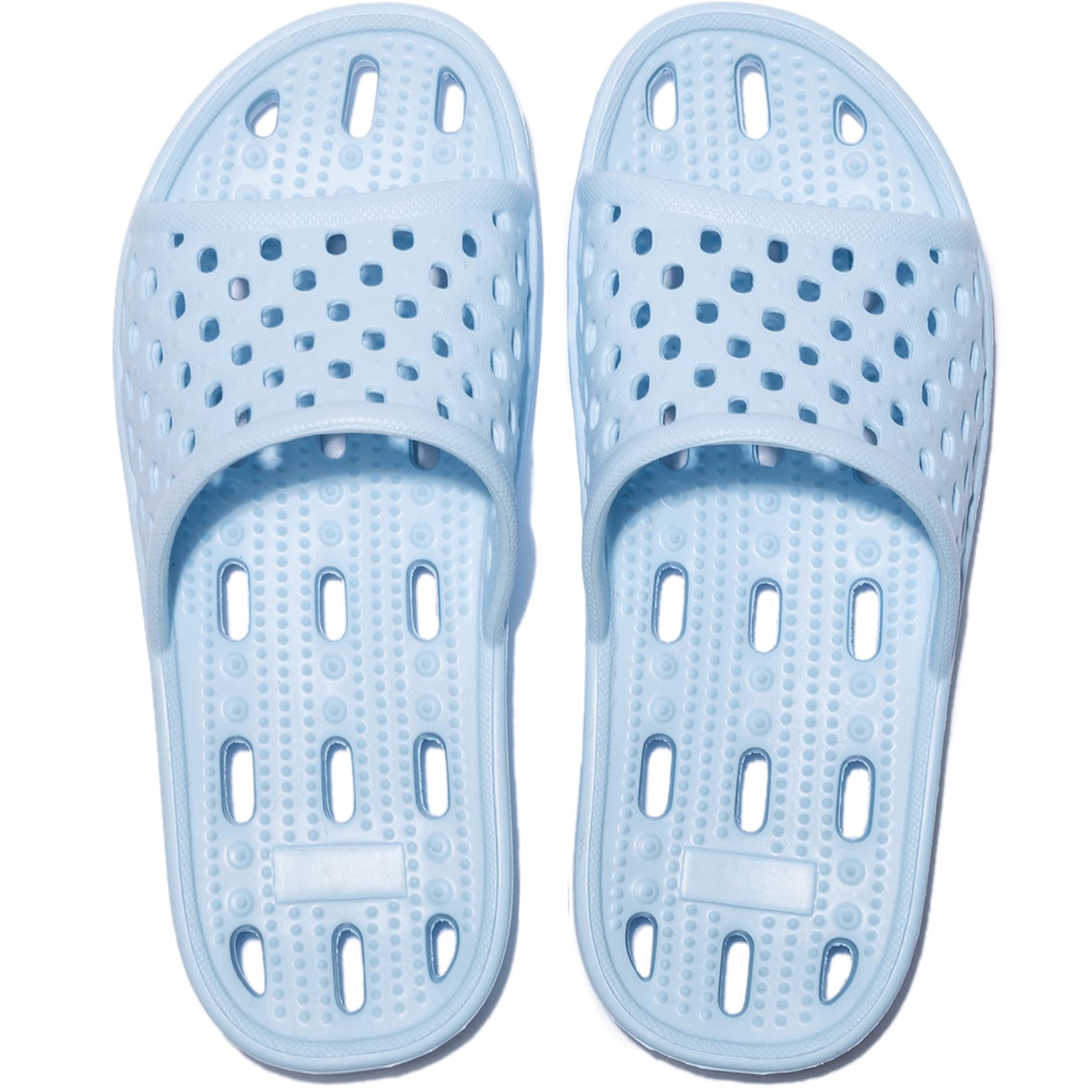 Ranberone Zapatillas de Ducha para Mujeres Antideslizantes Chanclas y Sandalias de Piscina Sandalias de Baño Verde 39