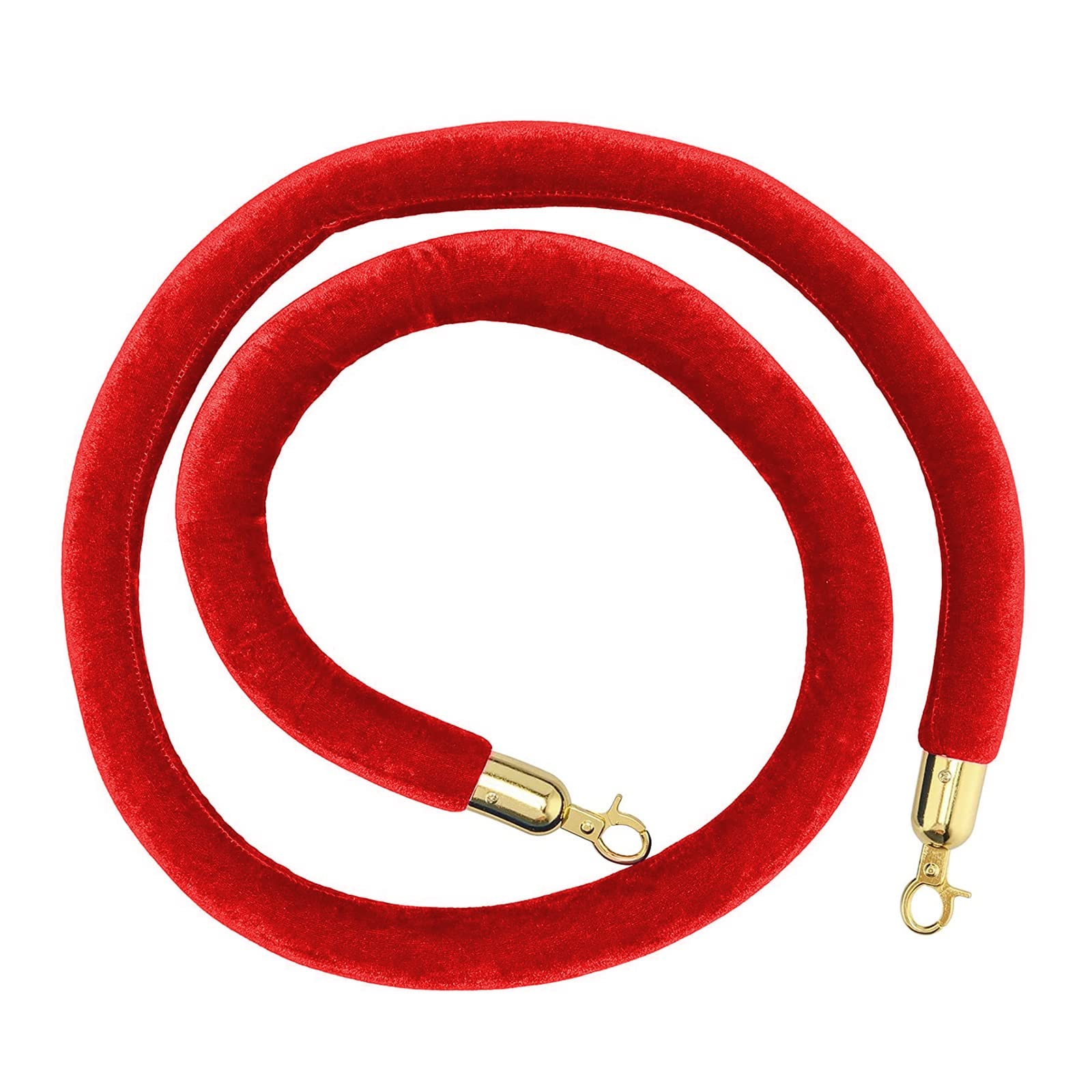 AUNANGLJSCS Rope barriers, Rope Divider,Stanchion RopeCrowd Control Ropes, Hanging VIP Queue Barrier, with Hooks, for Party Movie Theaters(Red,2.5M/98.4Inch/8.2Ft)