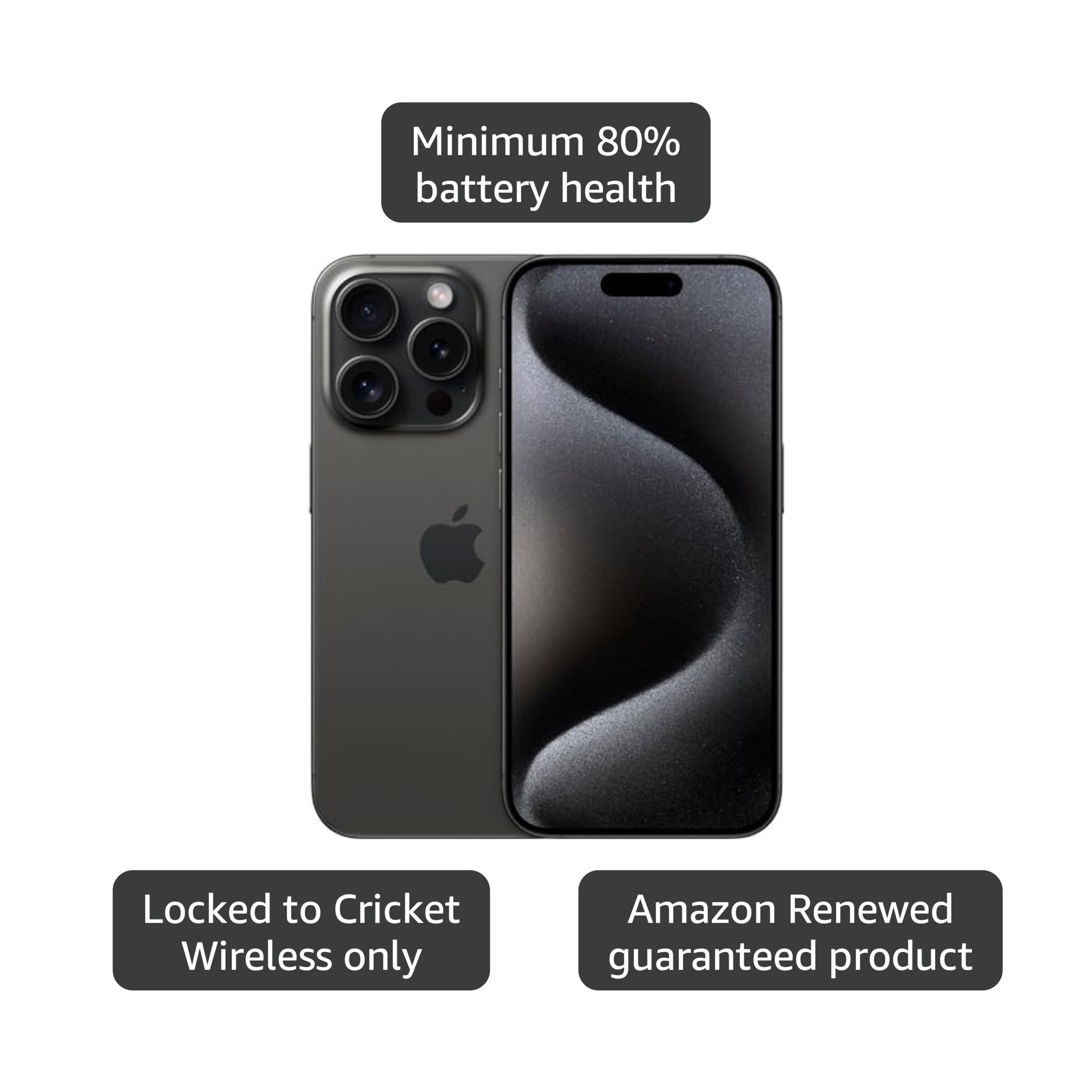 Amazon.com: Apple iPhone 15 Pro Max, 1TB, Black Titanium for