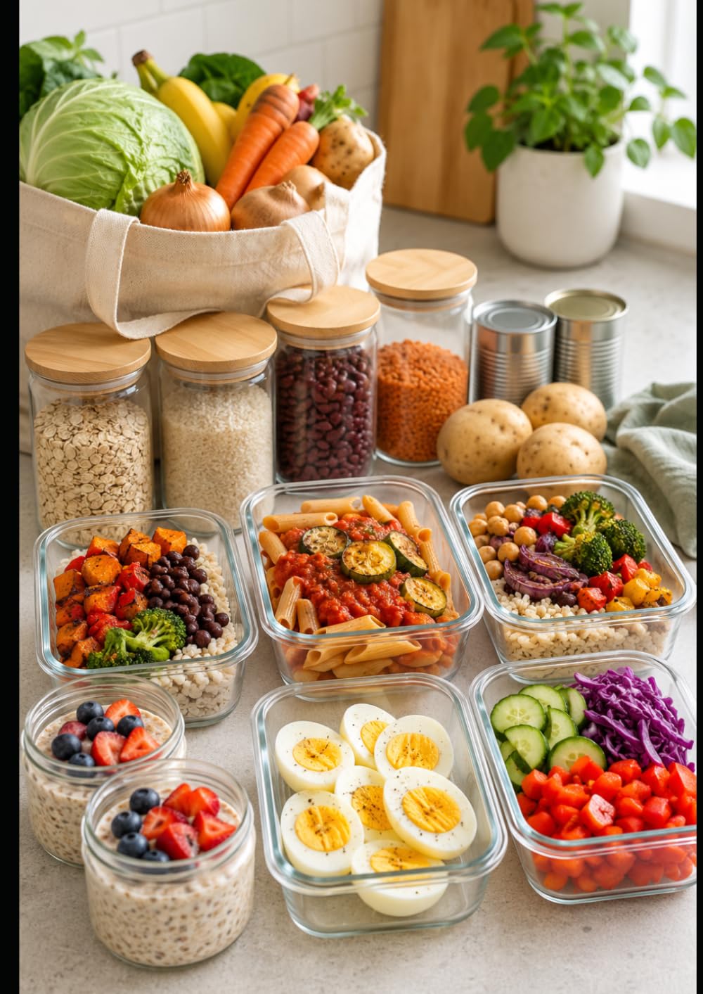 Budget Meal Prep for Beginners: A 4-Week Plan with Simple Recipes, Grocery Lists and No-Waste Meals to Save Money