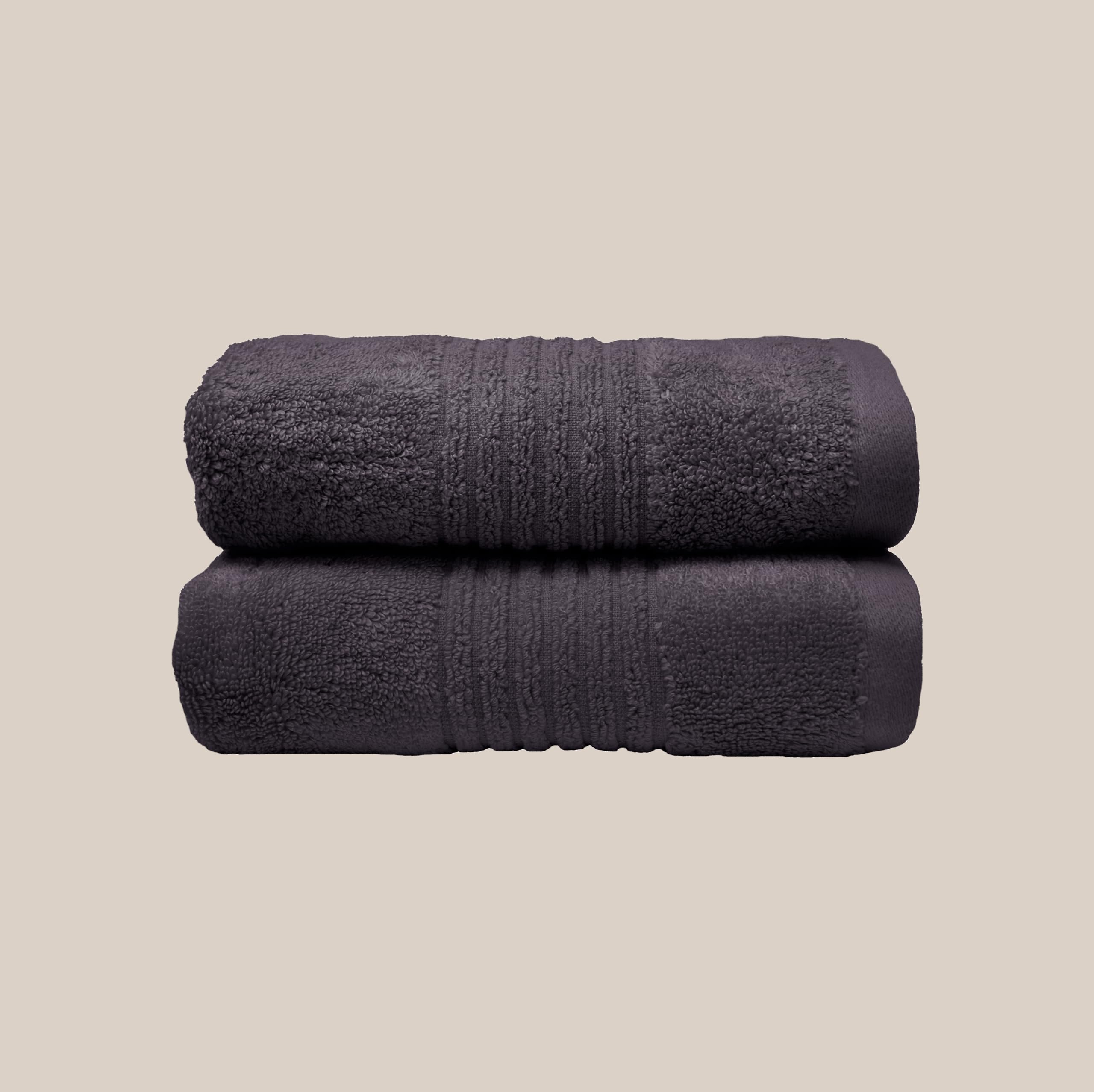 B&Q -  Ultra Soft Bamboo Pair Of Hand TowelsDark Steel