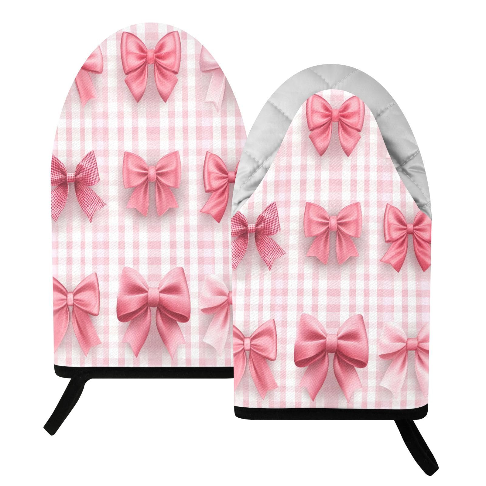 BURSTDDY Bows Oven Mitt,Heat Resistant Kitchen Mitts for Cooking