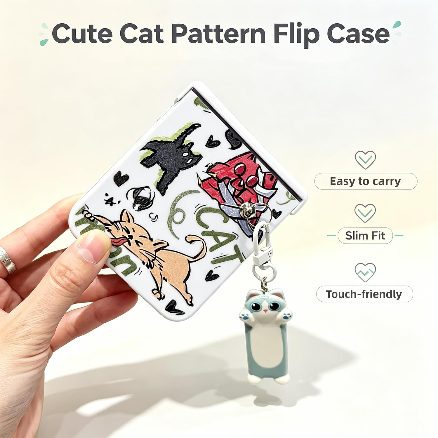 Cute Case Compatible with Samsung Galaxy Z Flip 6 with Hinge Protection image 4