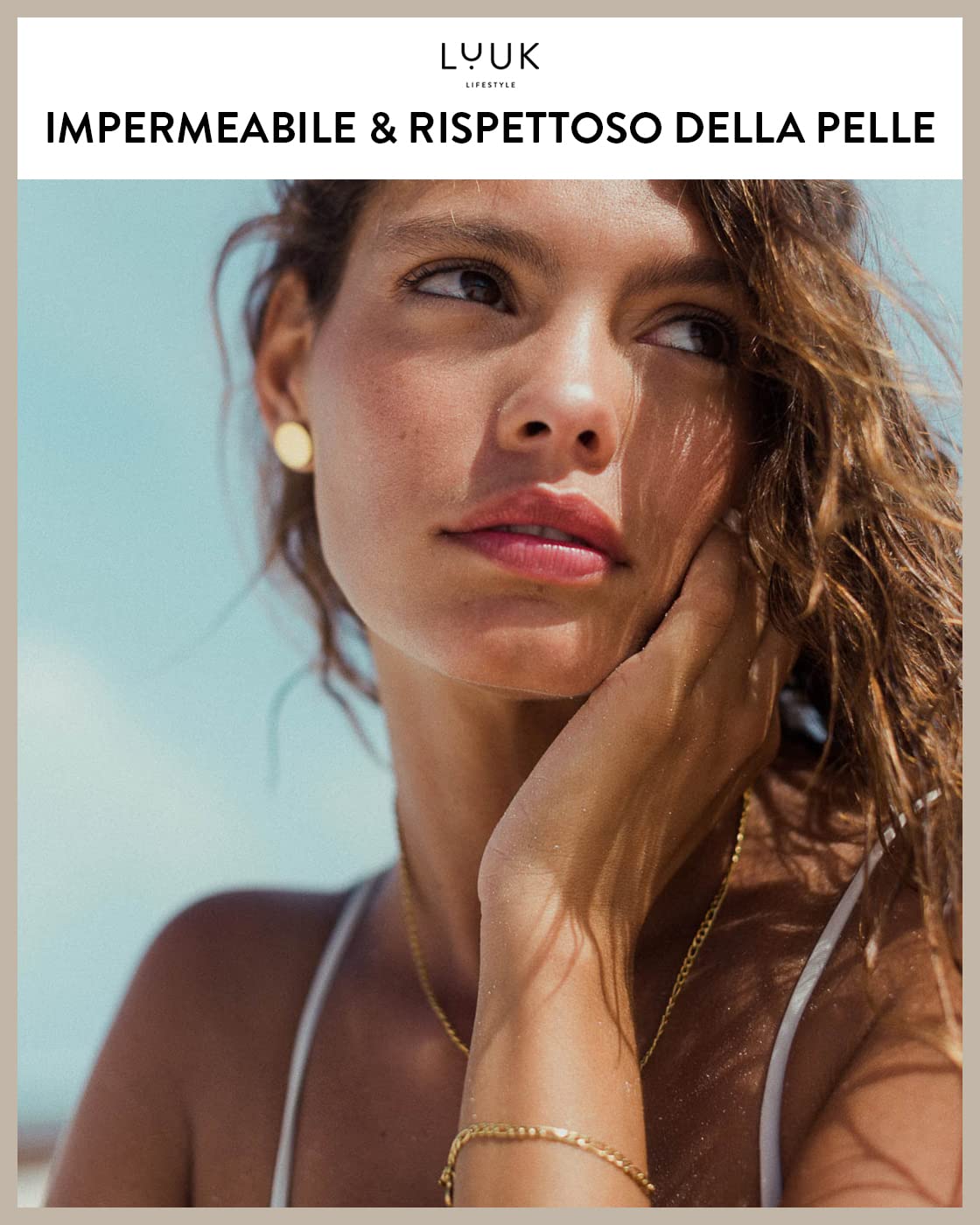 LUUK LIFESTYLE Collane, bracciali e set di gioielli in acciaio inossidabile, design moderno, gioielli per lei, accessori moda per donna e ragazza, stile chic ed elegante, colori oro, argento e rosa