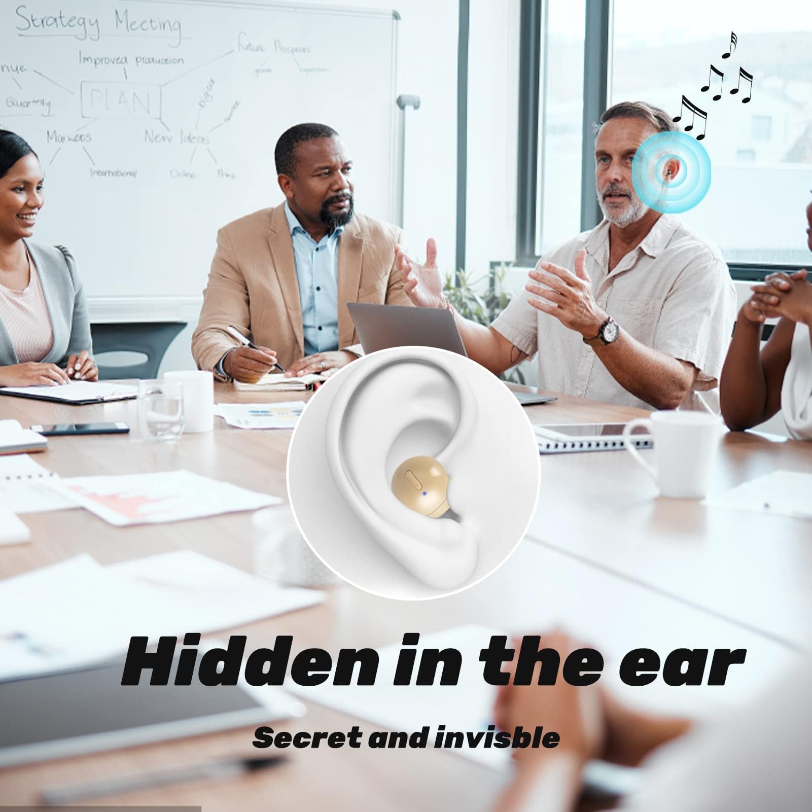 Xmenha Kleinst Schlaf Kopfhörer kabellos Bluetooth unsichtbar Mini Kopfhörer in-Ear Ohrhörer für Arbeit Schlafen versteckt Headsets für Seitenschläfer Schlafen im Ohr Wireless Earbuds (DunkelSchwarz)