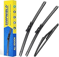 Vista 18 de Juego de 3 limpiaparabrisas de repuesto de fábrica para Volkswagen Atlas 2018-2022, juego de limpiaparabrisas de 26 + 22 + 12 pulgadas (juego de 3)