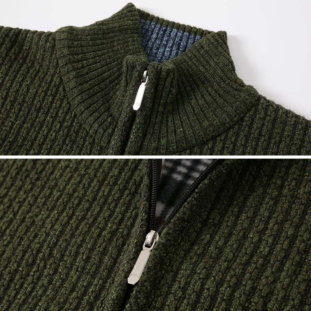 Msmsse Men's Cardigan Sweaters Full Zip Knitted Sweater for Men - Image 4