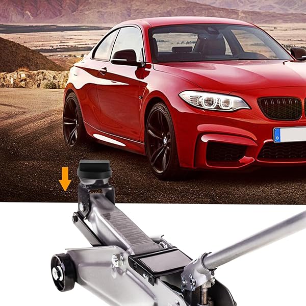 Lyeteung 2 Piezas Bloque de Soporte de Goma, Goma Gato Hidráulico, Almohadilla de Goma para Gato de Coche, Almohadilla de Goma Jack Pad, Compatible con BMW Series - 4