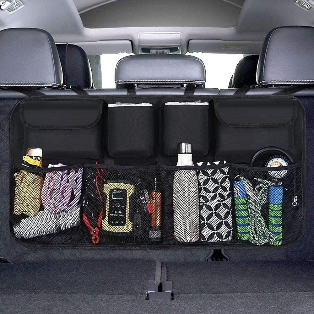 Organizzatore Auto per Tesla Model Y 2025 | Borsa Bagagliaio Auto Organizer Sedile Posteriore Rete Portaoggetti Tasca Porta Oggetti Modulo Salvaspazio Baule
