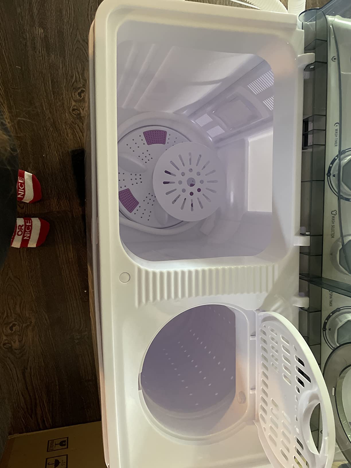 37/mo Finance ROVSUN 26lbs Compact Twin Tub Portable Washing Machine